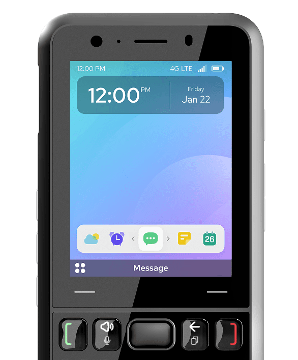 KeyPhone front view with apps